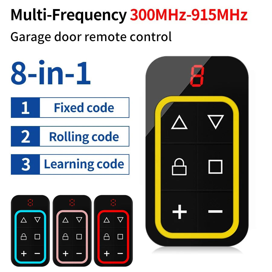 Universal 8-Channel Garage Remote Duplicator 300–915MHz Remote Control Duplicator Babs