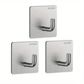 Stainless Steel Self-Adhesive Hook – No-Drill Rustproof Hanger Self-Adhesive Hook Babs 3pcs