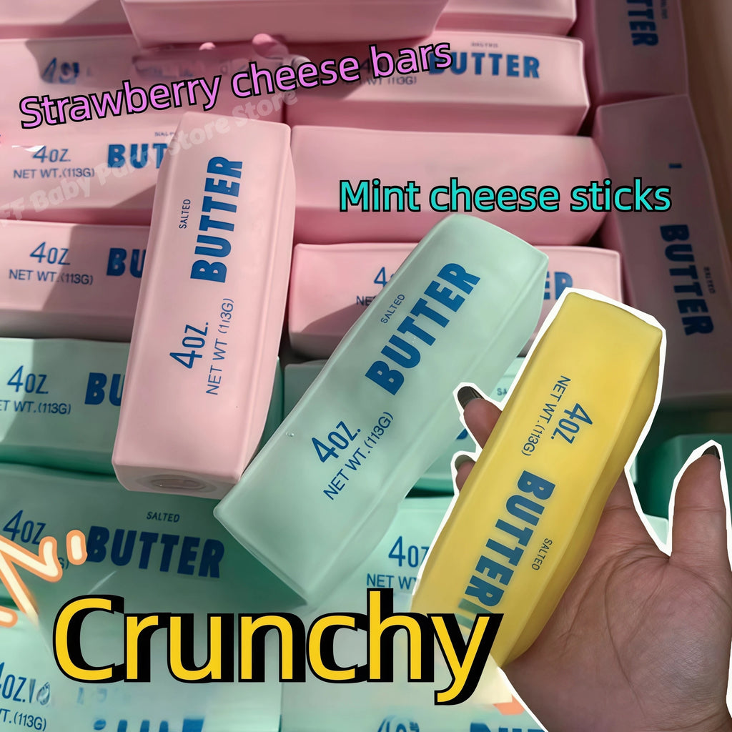 Crunchy Butter Stick Squishy Fidget Toy – ASMR Squeeze Ball Squishy Fidget Toy Babs