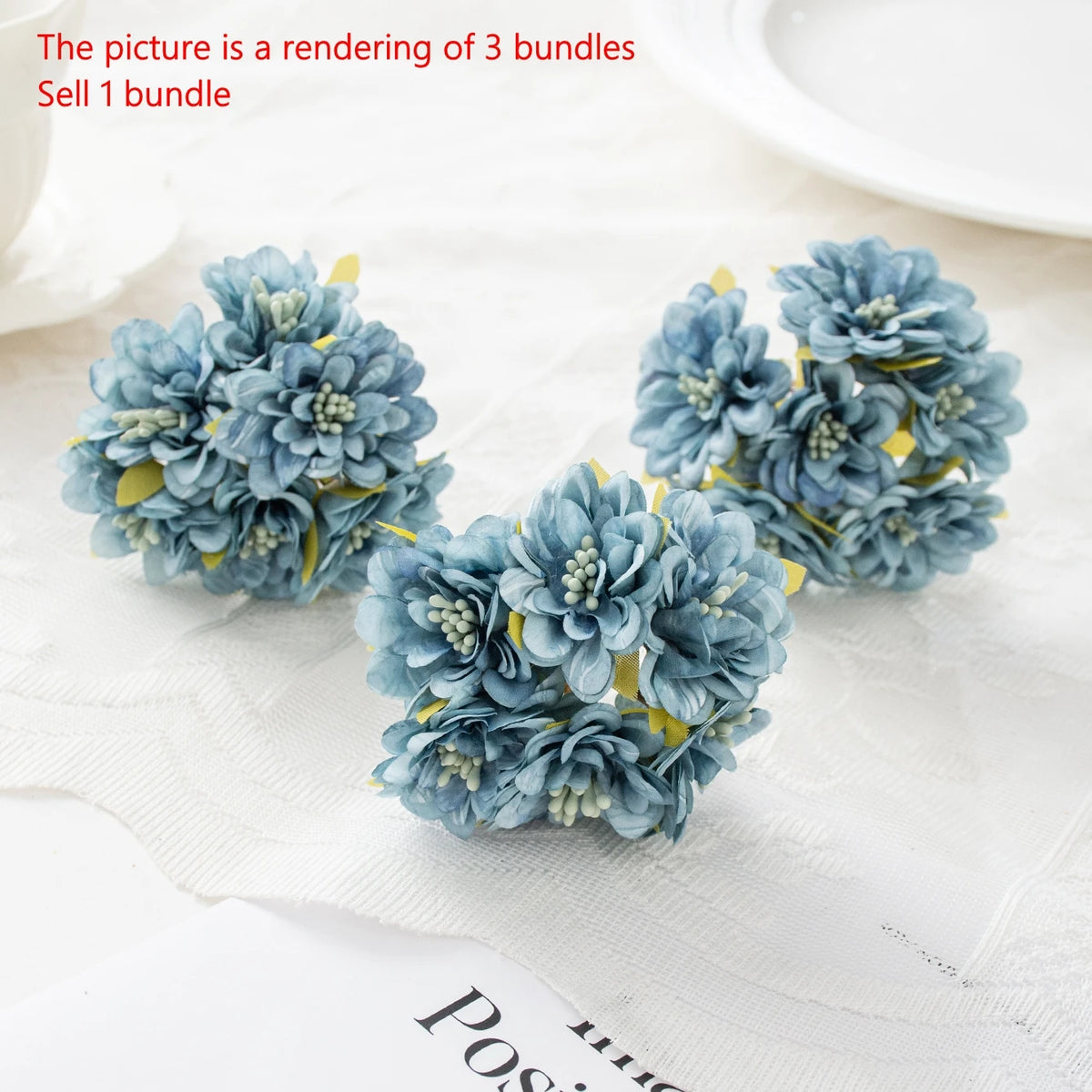 Silk Rose Artificial Flower Mini Bouquet – Wedding & Home Décor Artificial Flower Bouquet Babs color-13 3 pcs