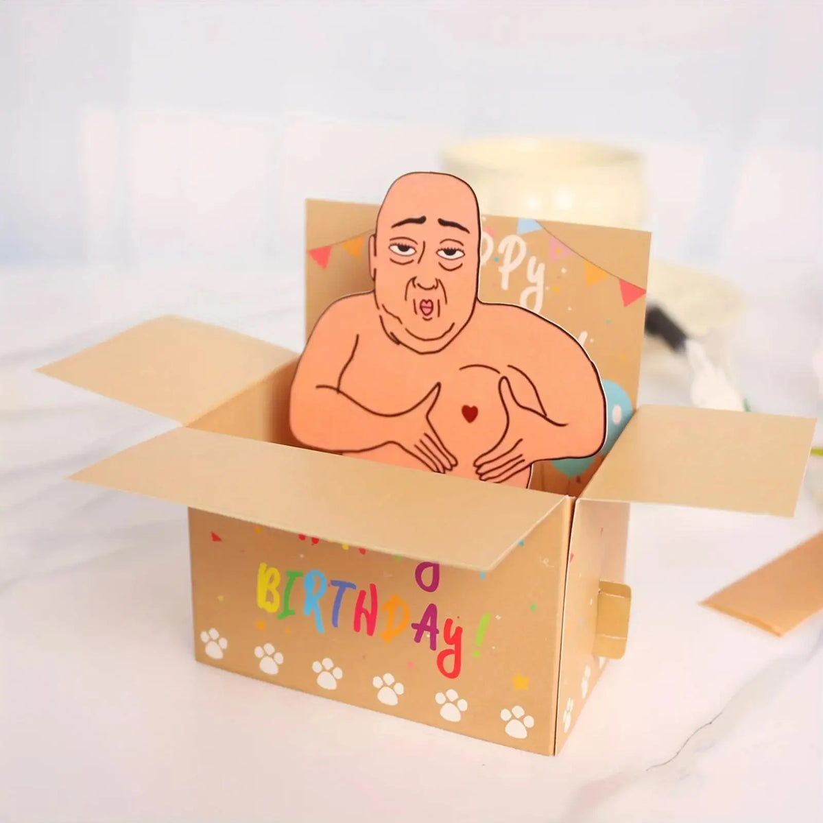 Funny 3D Pop-Up Happy Birthday Card – Hilarious Whimsical Design Pop-Up Greeting Card Babs