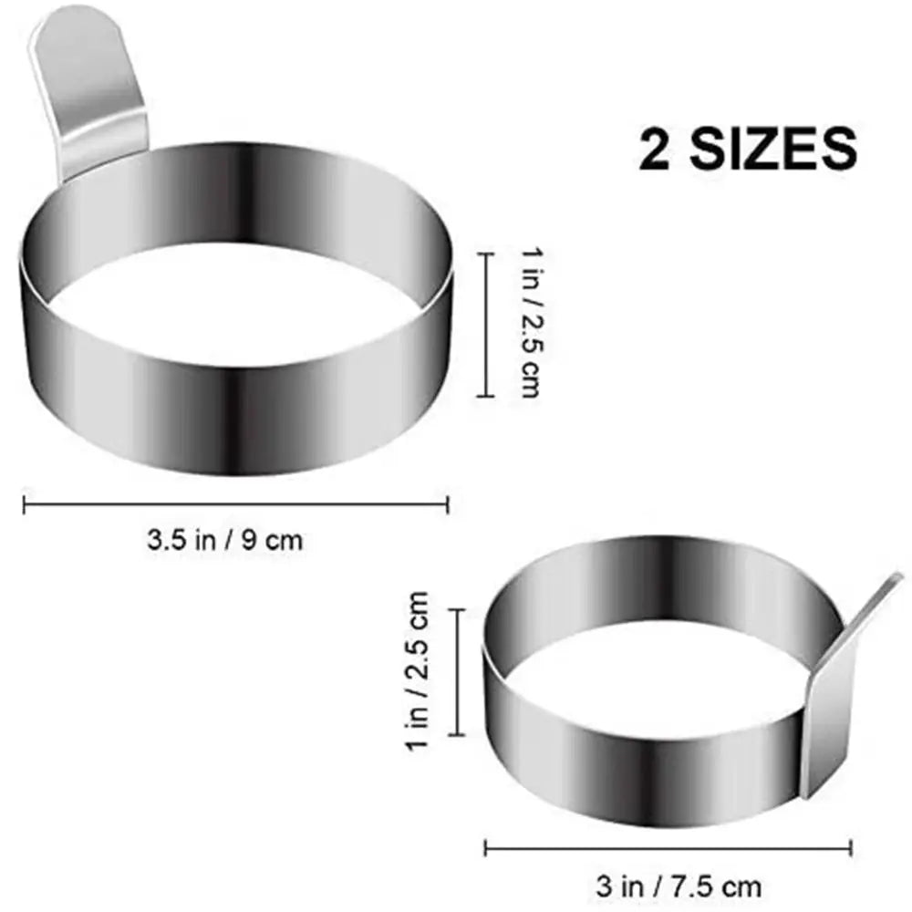 304 Stainless Steel Egg & Pancake Ring Mold with Handle Egg & Pancake Ring Babs