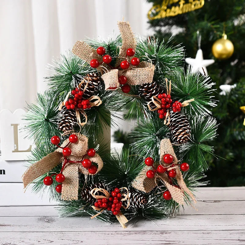 PVC Christmas Pine Needle Snow Garland – Door & Window Decor Christmas Garland Babs
