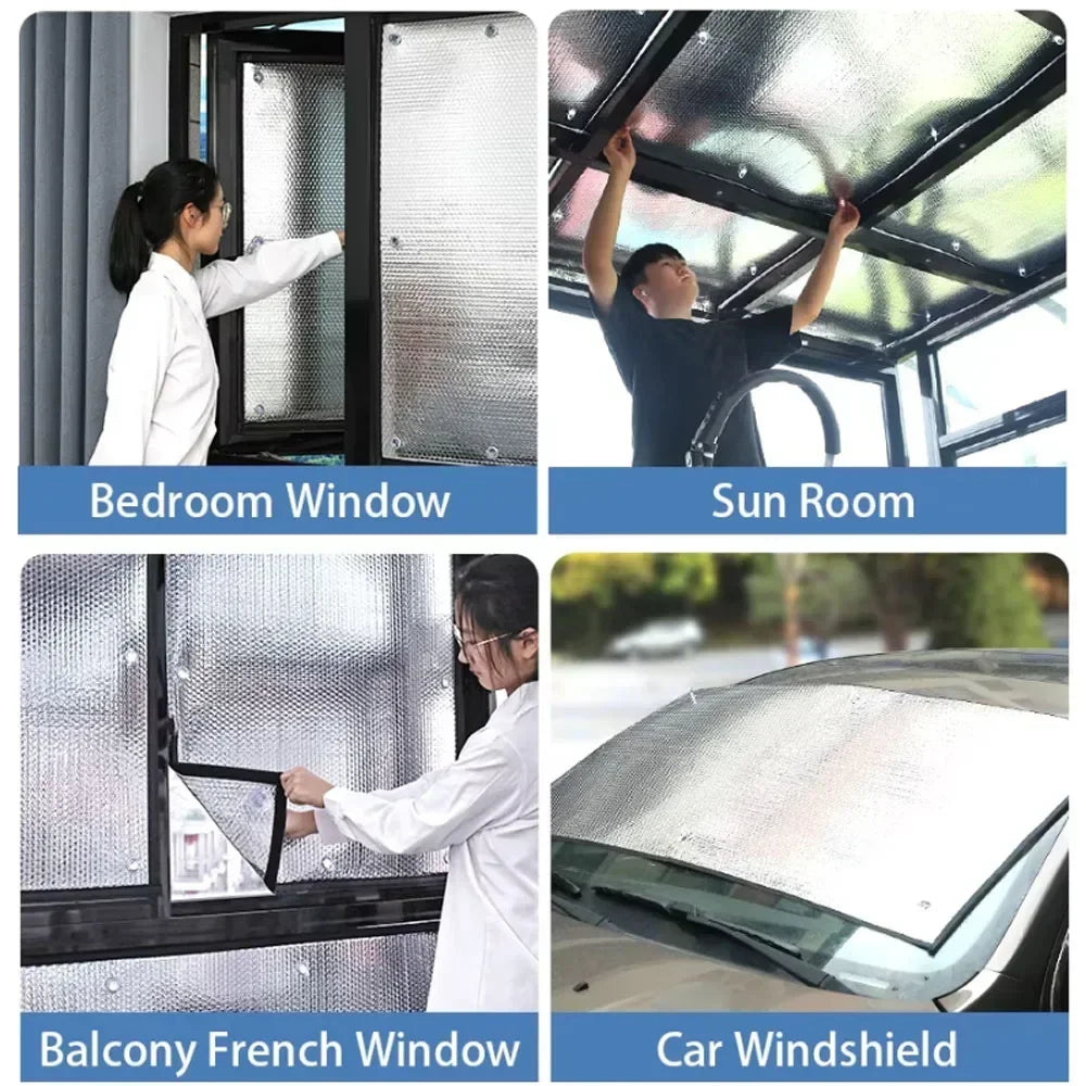 Blackout Aluminum Foil Window Film – UV & Sun Shade Insulation Window Insulation Film Babs