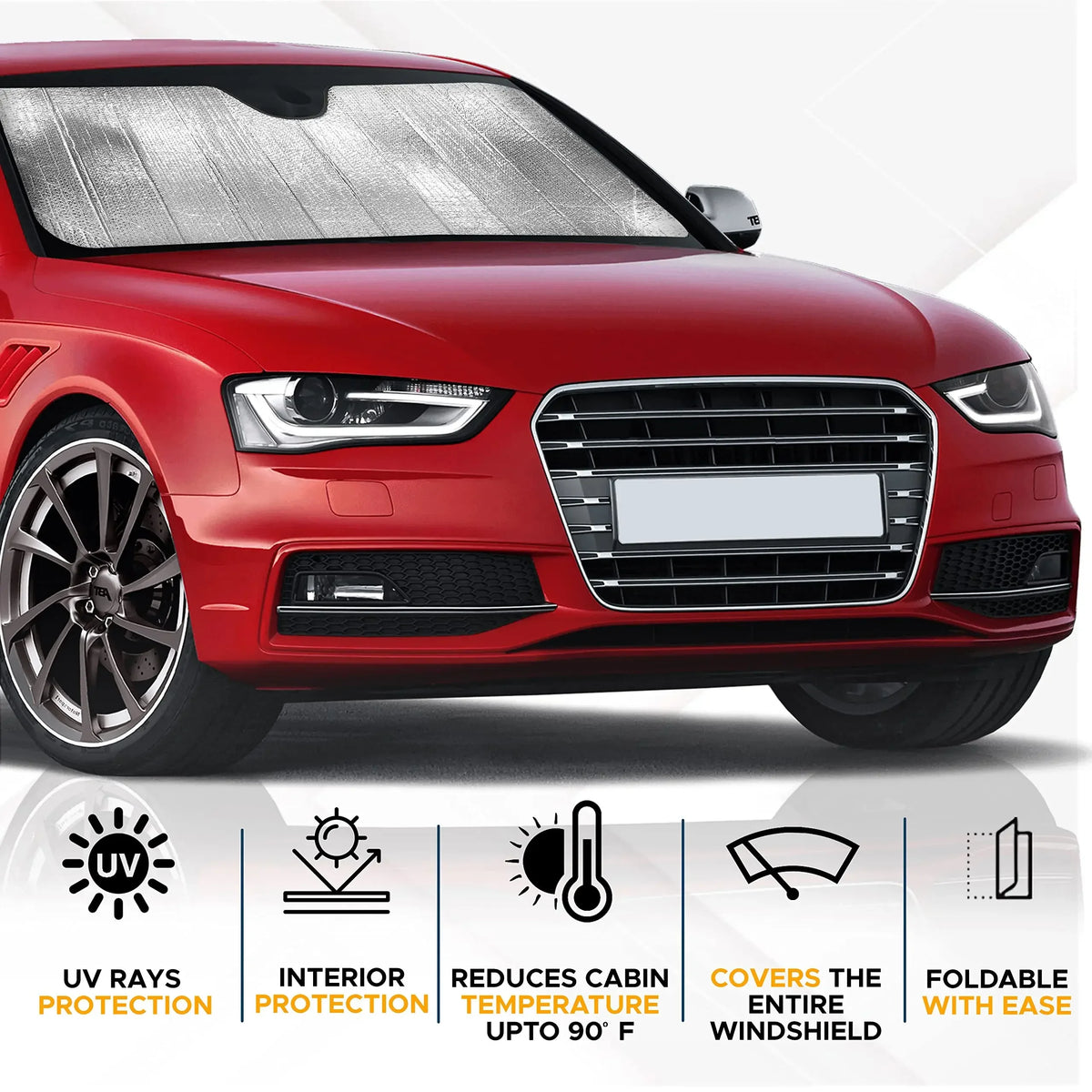 Foldable Car Windshield Sunshade – UV & Heat Protection Car Windshield Sunshade Babs