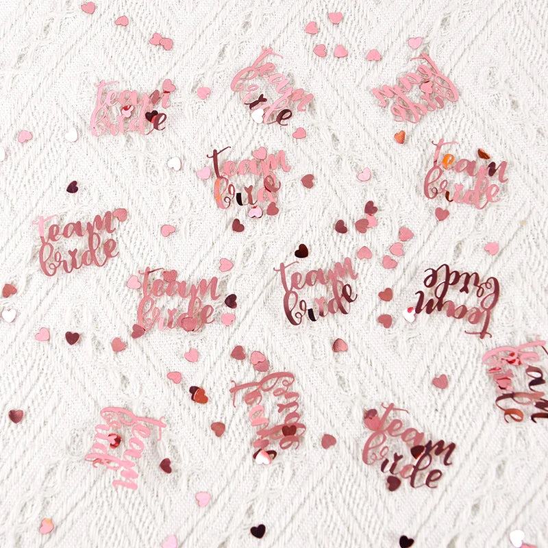 Rose Gold Team Bride Confetti – Bridal Shower Party Decor Party Confetti Decor Babs