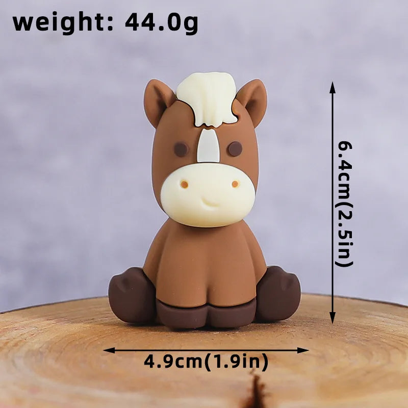 Farm Animal Cake Toppers – Lambs, Ponies, Piglets & More Cake Topper Set Babs Fluorescence Yellow
