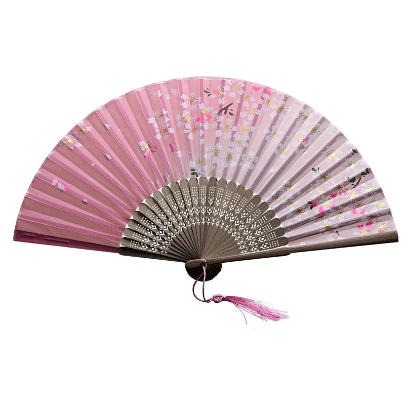 Chinese Foldable Hand Fan – Bamboo & Cloth, Wedding Wholesale Foldable Hand Fan Babs