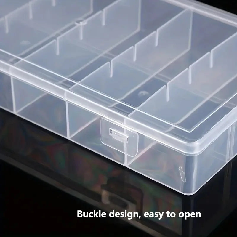 6-Compartment Transparent Jewelry & Cosmetics Organizer Jewelry Organizer Box Babs