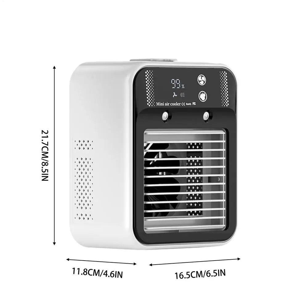 Portable Mini Air Conditioner – Nano Mist LCD Rechargeable Personal Air Cooler Babs 1pcs