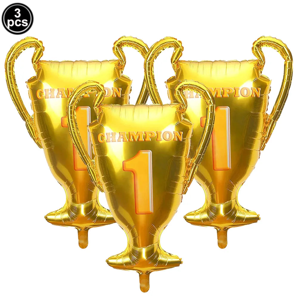 Gold Champion Trophy Foil Balloons – 3-Piece Party Set Foil Party Balloons Babs Emerald As pictures show