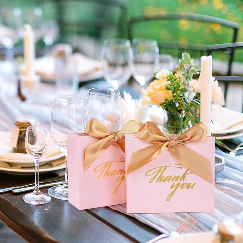 24Pcs Pink Thank You Candy Boxes – Wedding & Party Favors Party Favor Boxes Babs