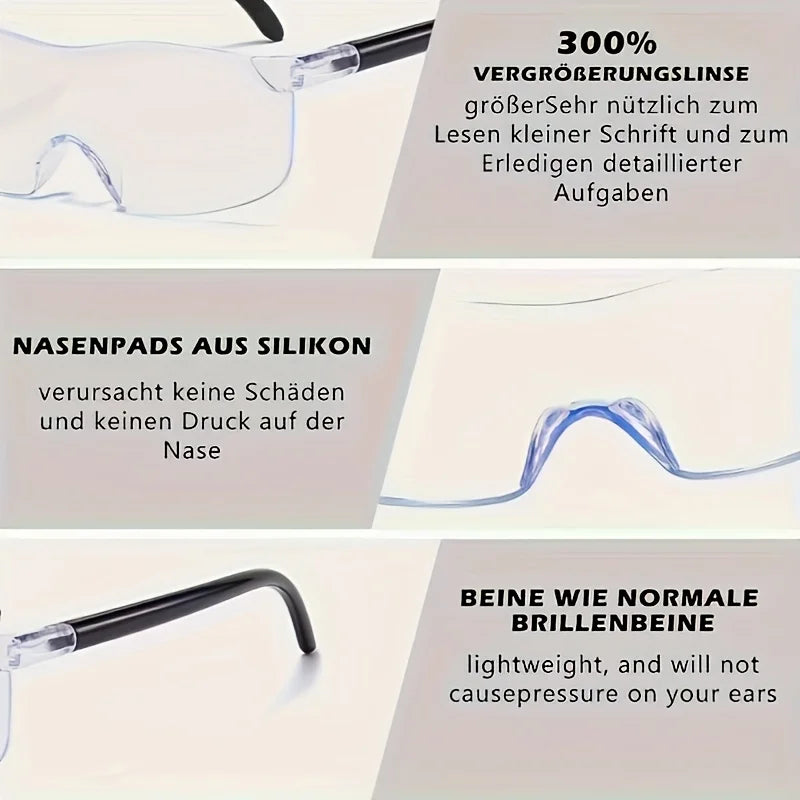 3X Hands-Free Magnifying Glasses for Reading & Craft Work Magnifying Glasses Babs