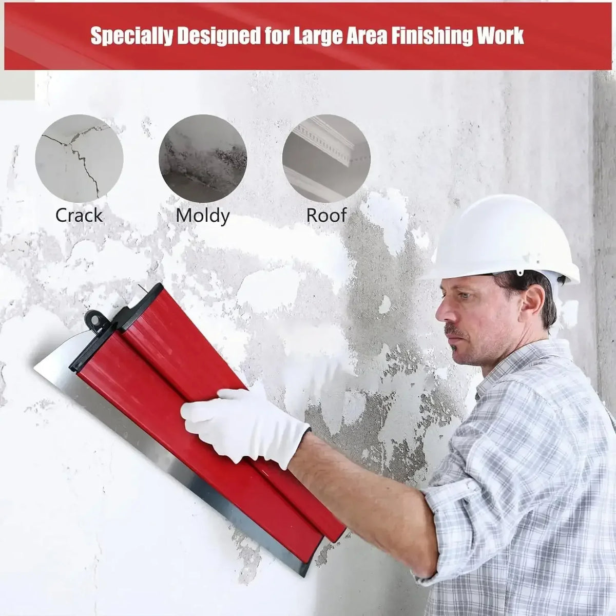 Drywall Smoothing Spatula 25/40CM Flexible Skimming Blade Plastering Spatula Babs