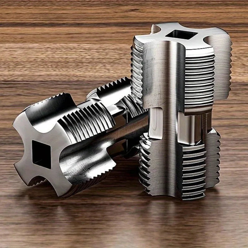 2Pcs Pipe Hole Opener 4/6 Point 1" Hex Shank Drill Bit Set Pipe Hole Opener Bit Babs
