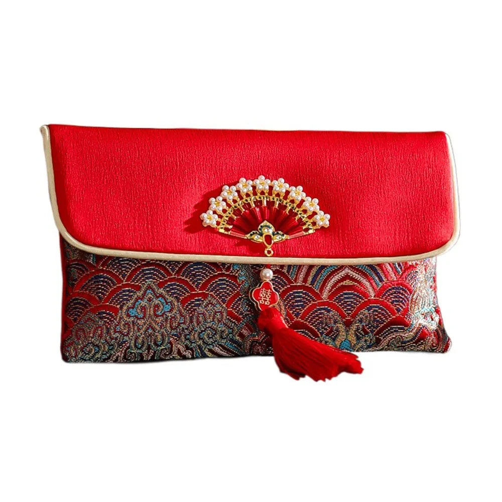 Chinese New Year Lucky Red Envelope with Tassel & Blessing Festive Gift Envelope Babs Style B1 18.5x11.3cm