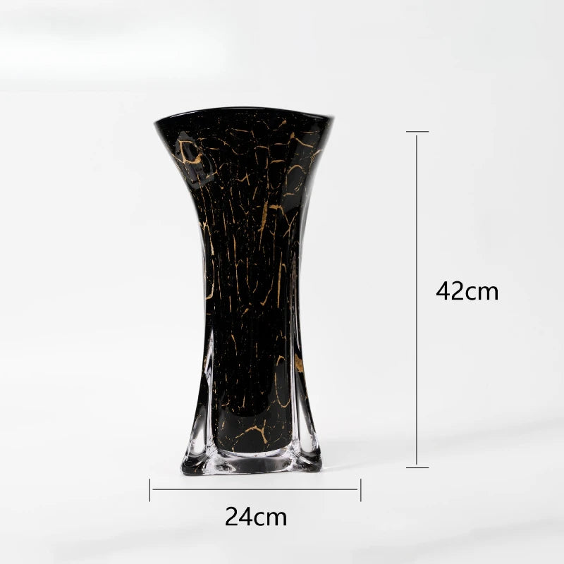 Nordic Glass Glazed Vase | Modern Home Decor Flower Vase Decorative Glass Vase Babs Glass Vase-Large