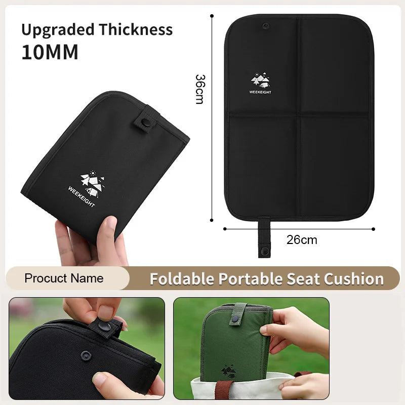 Outdoor Camping Folding Cushion – Portable & Compact Folding Seat Cushion Babs black