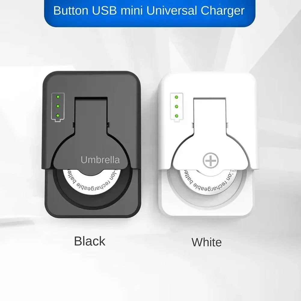 Portable LIR Button Battery Charger USB-C with LED Indicator Button Battery Charger Babs