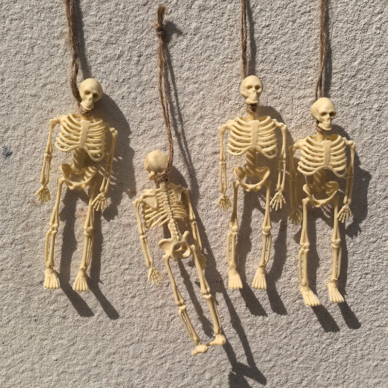 6pcs Halloween Hanging Skeleton Skull Props – Party Décor Set Halloween Skeleton Decor Babs