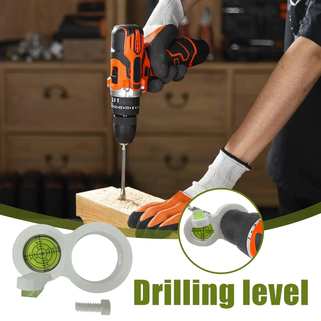 Drill Spirit Level Precision Guide – Wall Drilling & Mounting Drill Level Guide Babs