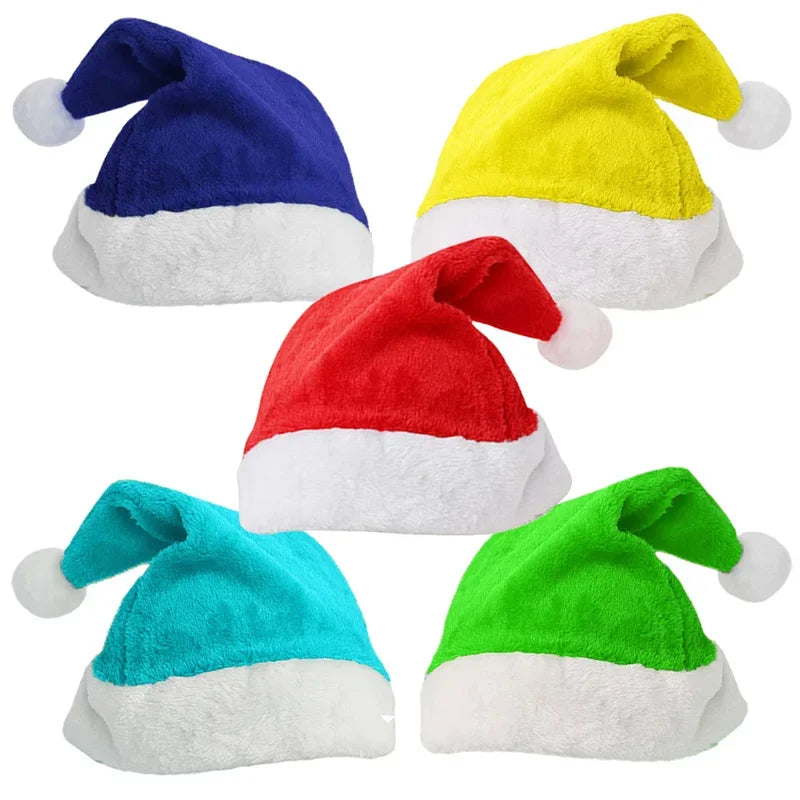 Velvet Border Christmas Hat for Adults & Kids – Santa Style Christmas Hat Babs
