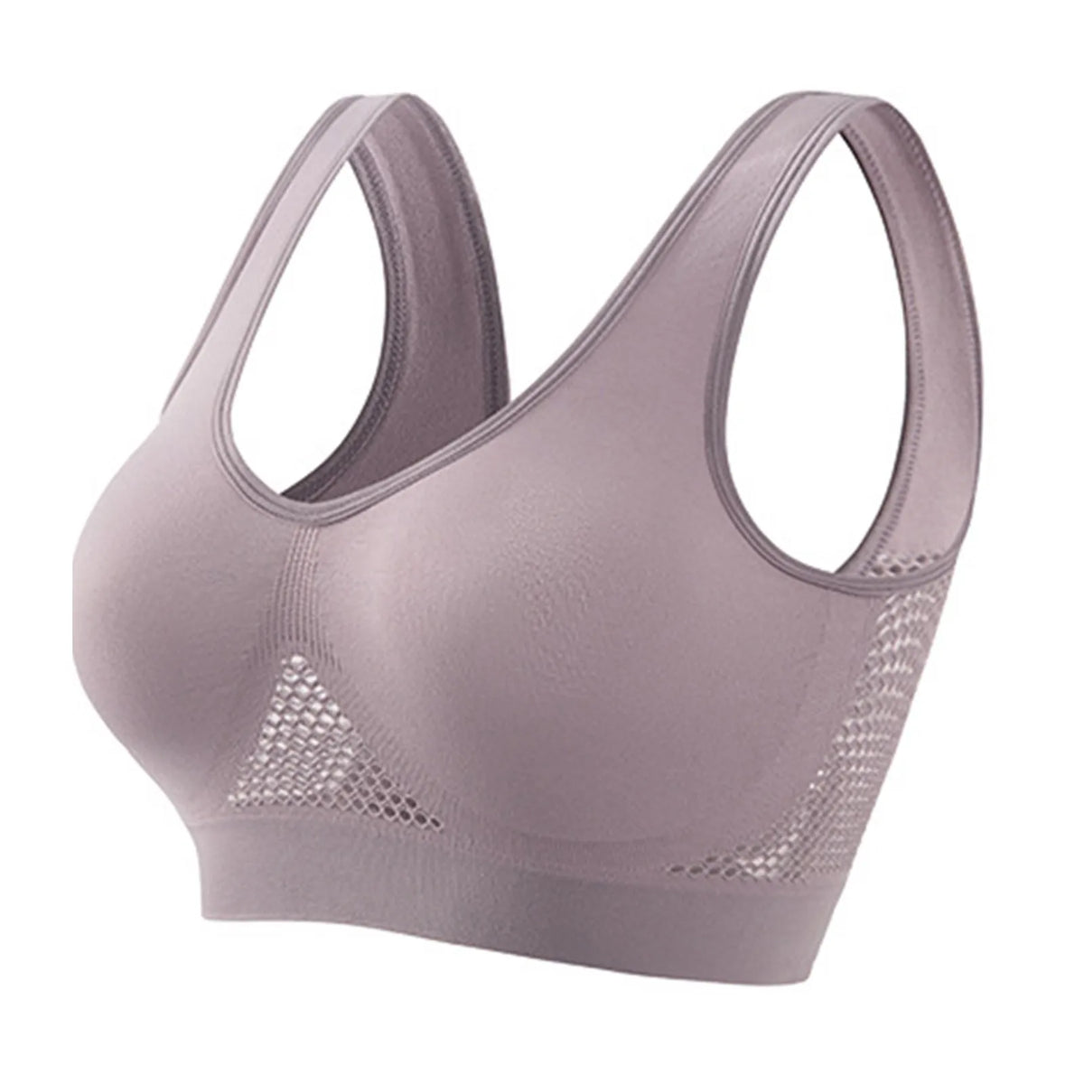 Women's High-Support Sports Bra – Yoga & Running, Plus Size Women's Sports Bra Babs Light Gray L