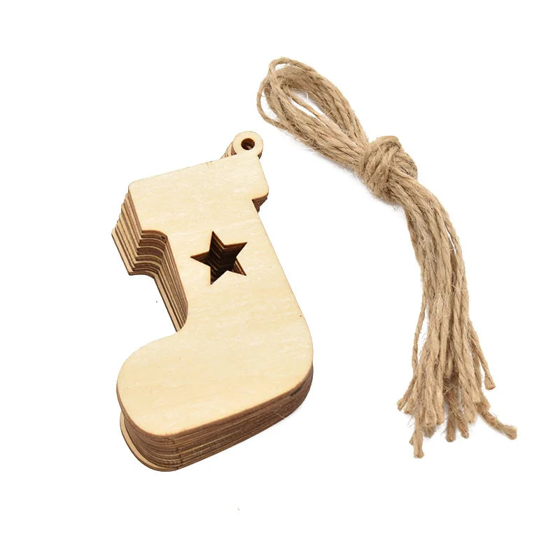 10Pcs Wooden Christmas Bauble Tags – DIY Tree Ornaments Christmas Tree Ornaments Babs Socks