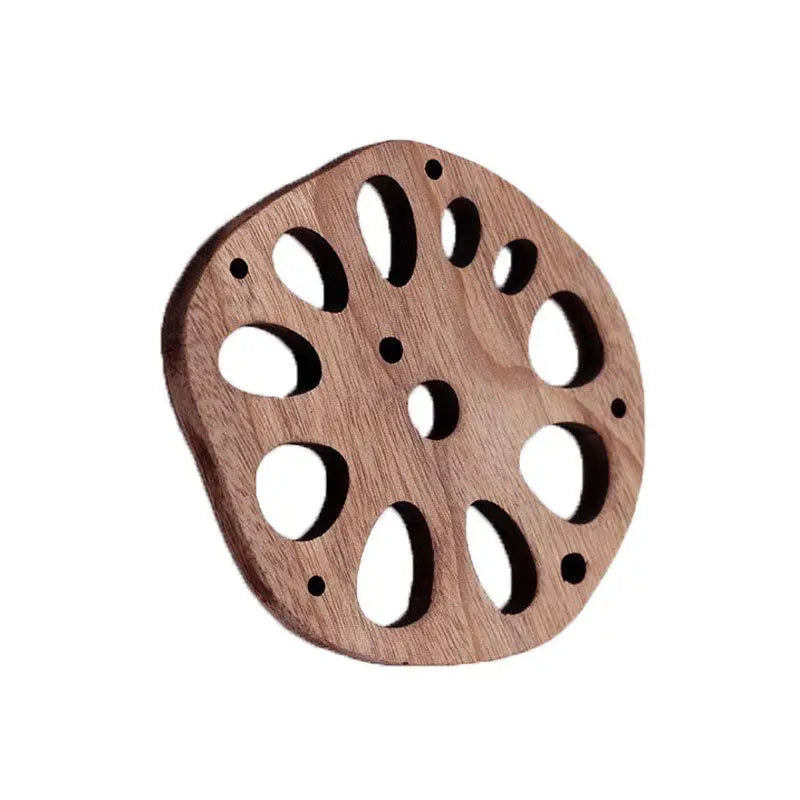 2pcs Lotus Root Slice Wood Coasters – Tea & Kitchen Insulation Pad Wood Coaster Set Babs