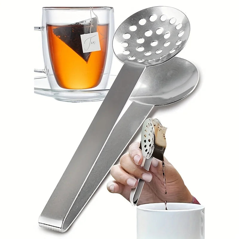 Stainless Steel Tea Bag Squeezer Tongs – Dishwasher Safe Tea Bag Tongs Babs