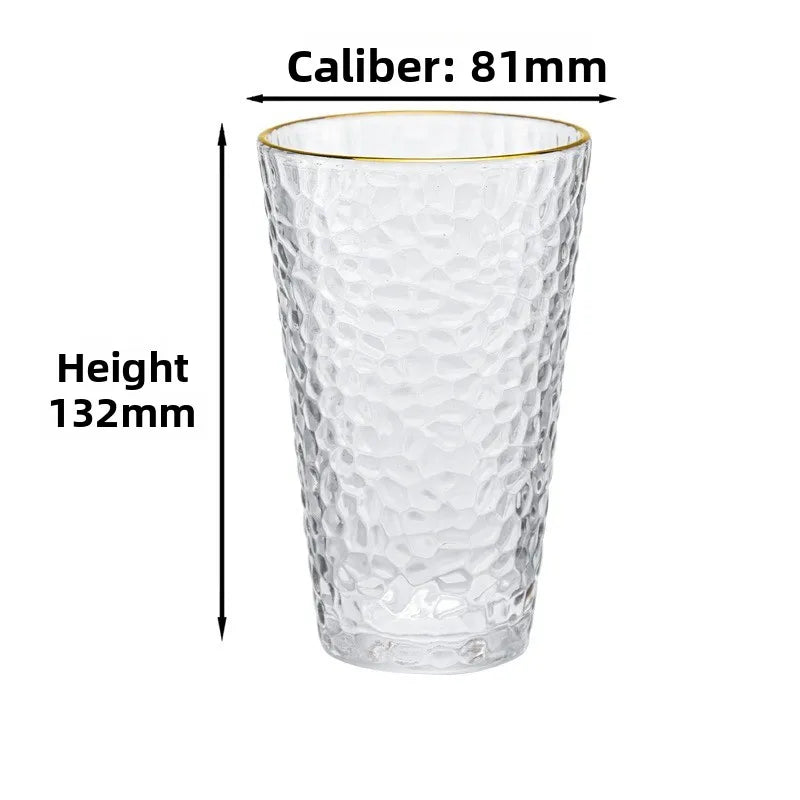 Hammered Glass Cup – Transparent Mug for Tea, Coffee & Milk Glass Drinking Cup Babs Phnom Penh High 301-400ml
