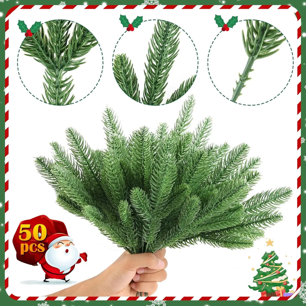 50/100pcs Artificial Holly Berry Branches | Christmas & Wedding Decor Artificial Holly Branches Babs