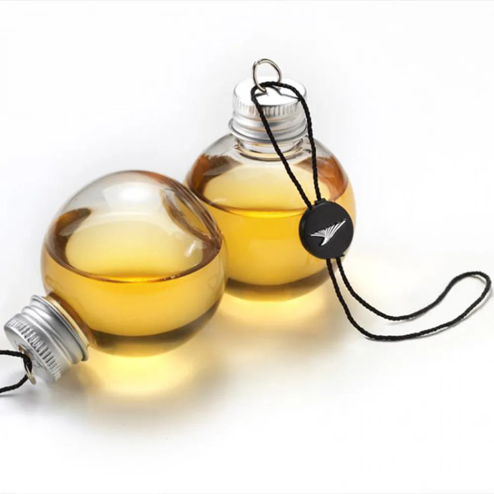 6-Pack Ball Christmas Tree Ornament Drink Bottles | 50ml Christmas Ornament Bottles Babs