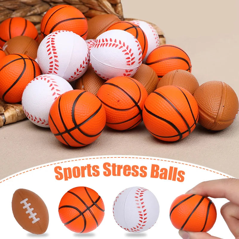 Sports Squeeze Ball Toys 5/10Pcs – Kids Party Favors Squeeze Ball Toy Babs