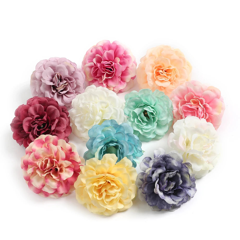 Silk Rose Artificial Flower Heads | Wedding & Home Décor Artificial Flower Heads Babs Mix 50Pcs