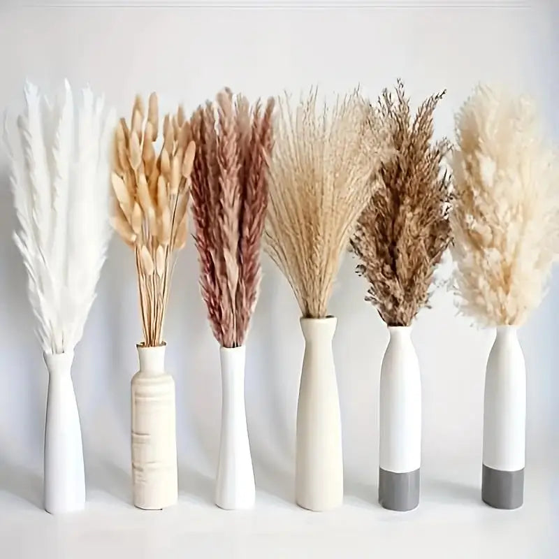 50pcs Boho Pampas Grass Artificial Dried Flowers – Vase & Wedding Artificial Dried Flowers Babs