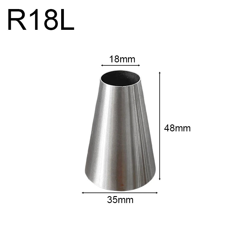 Large Round Piping Nozzle – Stainless Steel Cake Decorating Tip Pastry Piping Nozzle Babs R18L