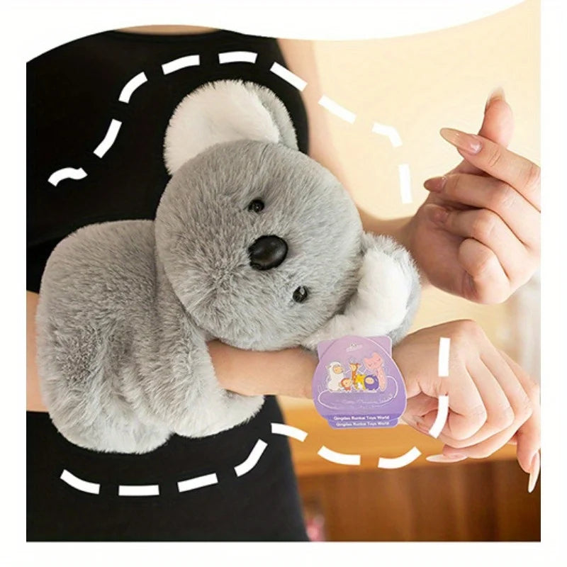 Soft Plush Bear Wrist Charm – Cute Gray Teddy Keychain Plush Wrist Charm Babs