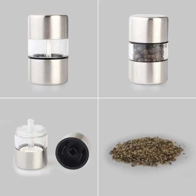 Mini Manual Salt & Pepper Grinder – Stainless Steel Spice Mill Spice Grinder Babs