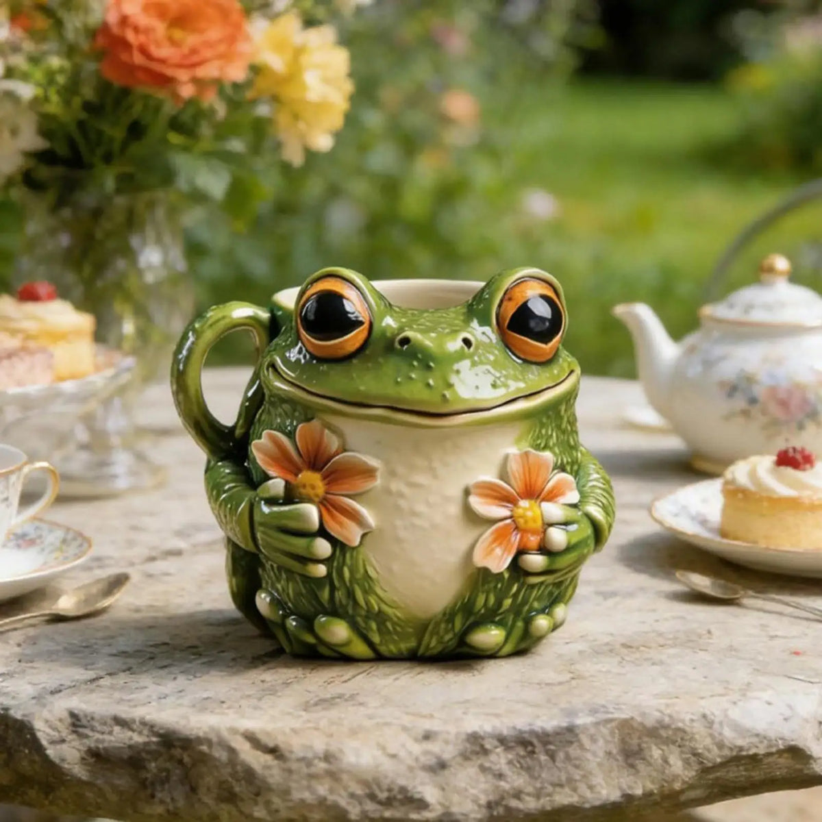 Frog Shape Ceramic Mug – 3D Animal Coffee & Tea Cup Gift Novelty Ceramic Mug Babs