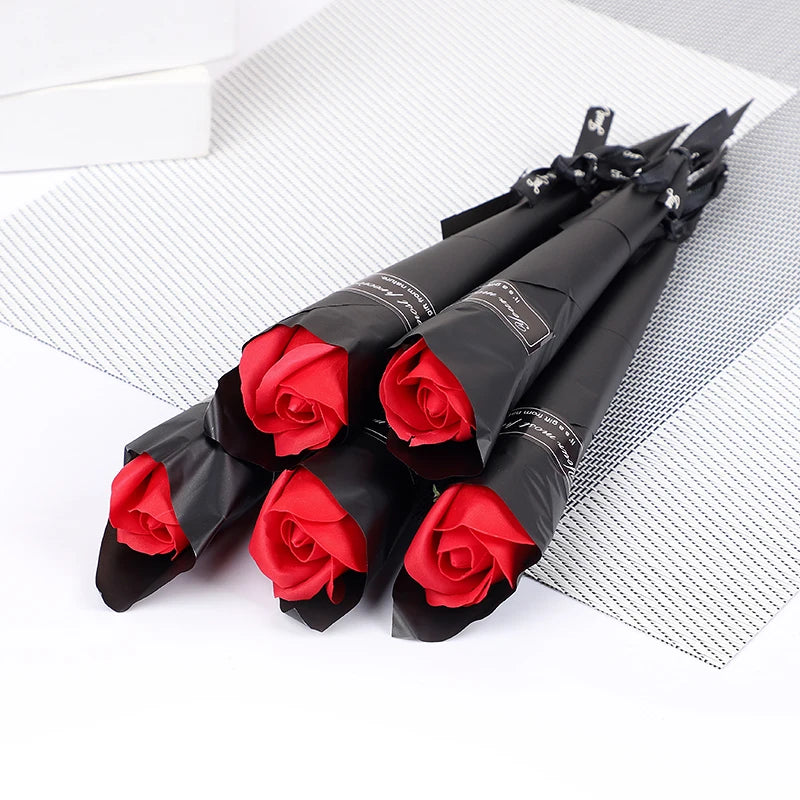 Soap Rose Artificial Flowers DIY Bouquet Gift Set (5–20 Pcs) Artificial Soap Roses Babs Red 5Pcs