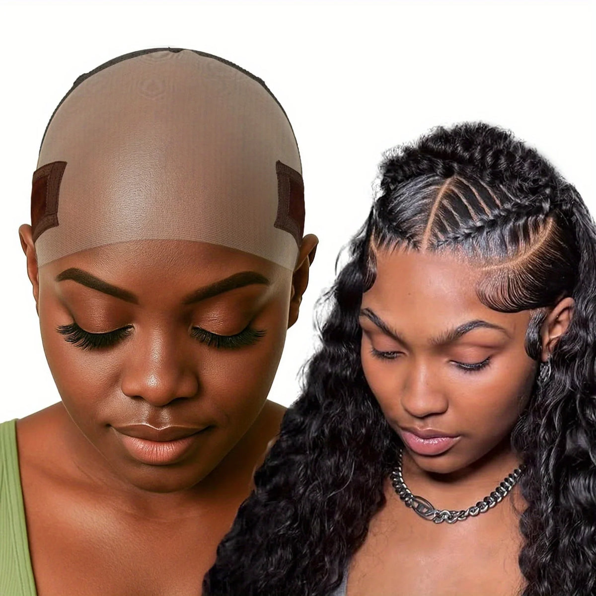 Ladies Lace Front Wig Cap – Non-Slip, Adjustable, Glue-Free Lace Front Wig Cap Babs Chocolate