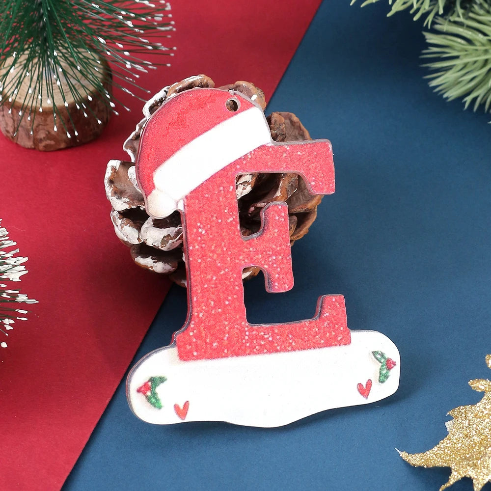 3D Alphabet Christmas Ornaments – DIY Letter Pendants Christmas Ornaments Babs E 1Pcs