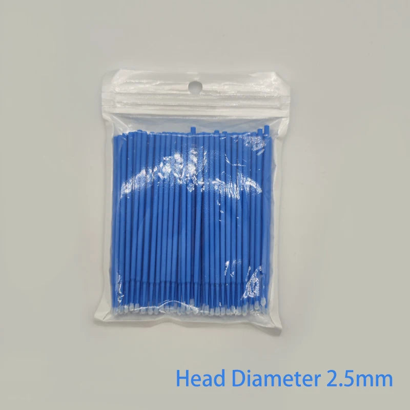 100pcs Touch-Up Micro Brush Applicator Sticks for Car Paint Micro Applicator Brushes Babs Blue