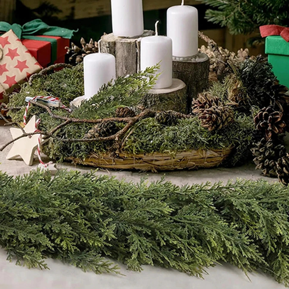 275cm Artificial Cypress Garland – Christmas & Home Décor Artificial Garland Babs