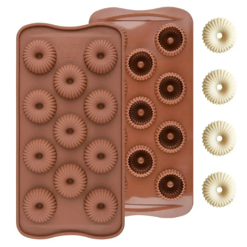 3D Spiral Silicone Donut Mold – 11-Cavity Chocolate & Mousse Mould Silicone Baking Mold Babs