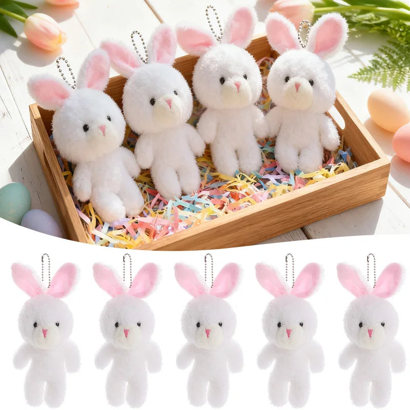 Bunny Plush Dolls Easter Basket Filler Rabbit Keychain Favors Plush Keychain Doll Babs