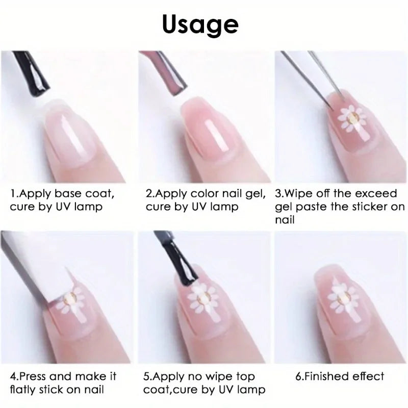 Cute Nail Stickers – Cherry, Strawberry & Heart DIY Decals Nail Art Stickers Babs