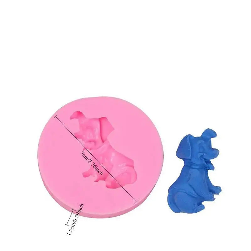 Mini Dog Silicone Mold – Fondant, Chocolate & Soap Silicone Baking Mold Babs