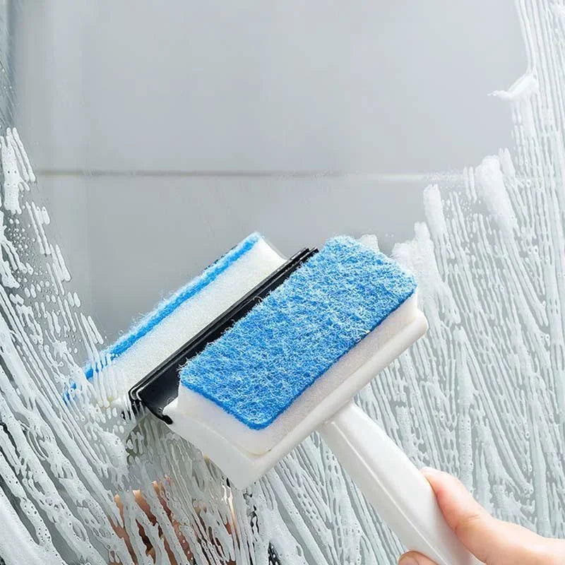 Double-Sided Glass Cleaning Brush & Bathroom Squeegee Bathroom Cleaning Brush Babs